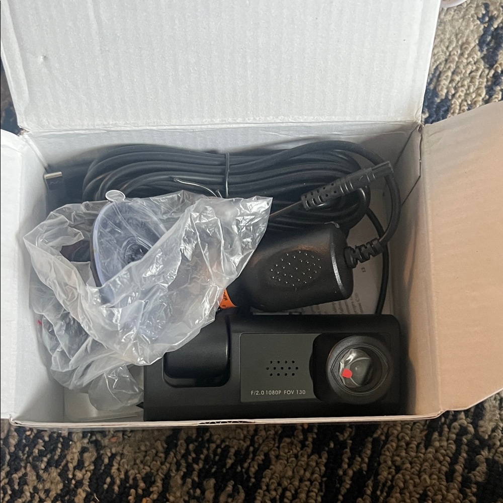Black Dash Cam with Accessories